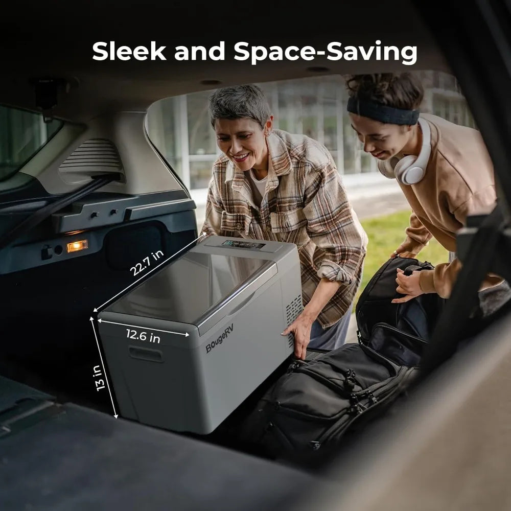 12V Portable Refrigerator Freezer 23 Quart Car Fridge for Truck RV Camp