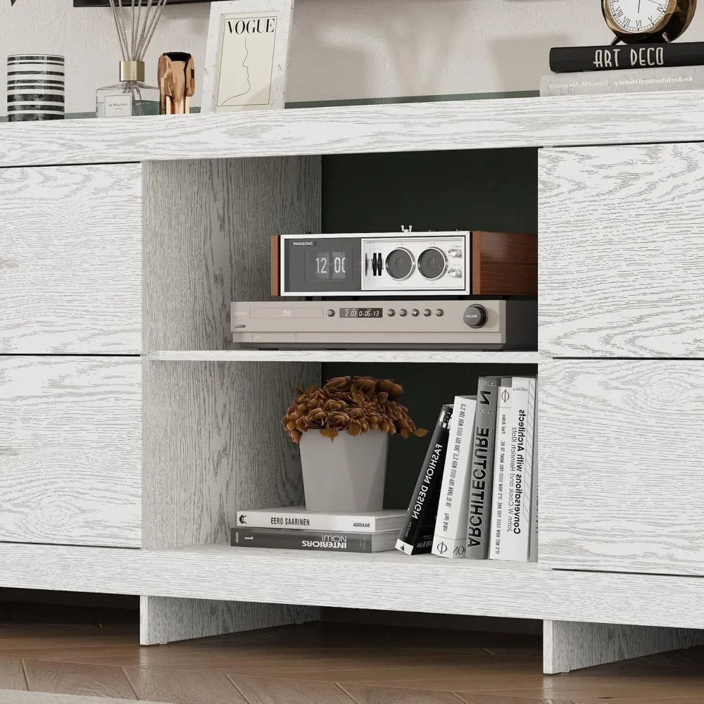 Farmhouse TV Stand for 75 Inch TVs 70.8 Inch Entertainment Center