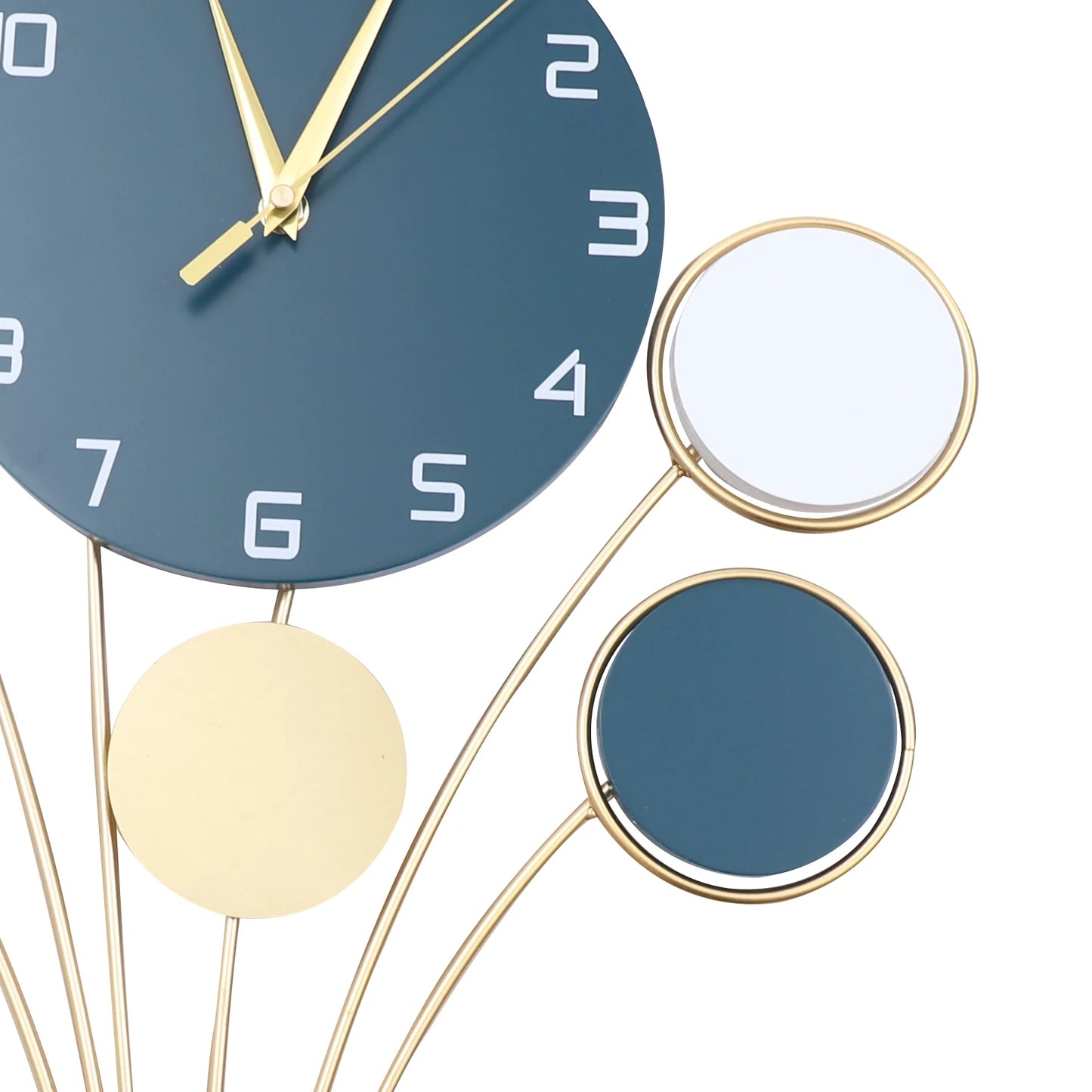 Large Silent Wall Clock Hot Air Balloon Decor Easy Install Modern Design