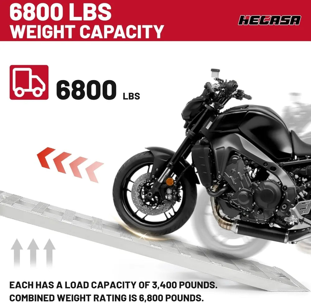 60 Inch Trailer Ramp 6800 LBS Universal Truck Bike Motorcycle Loading Ramps