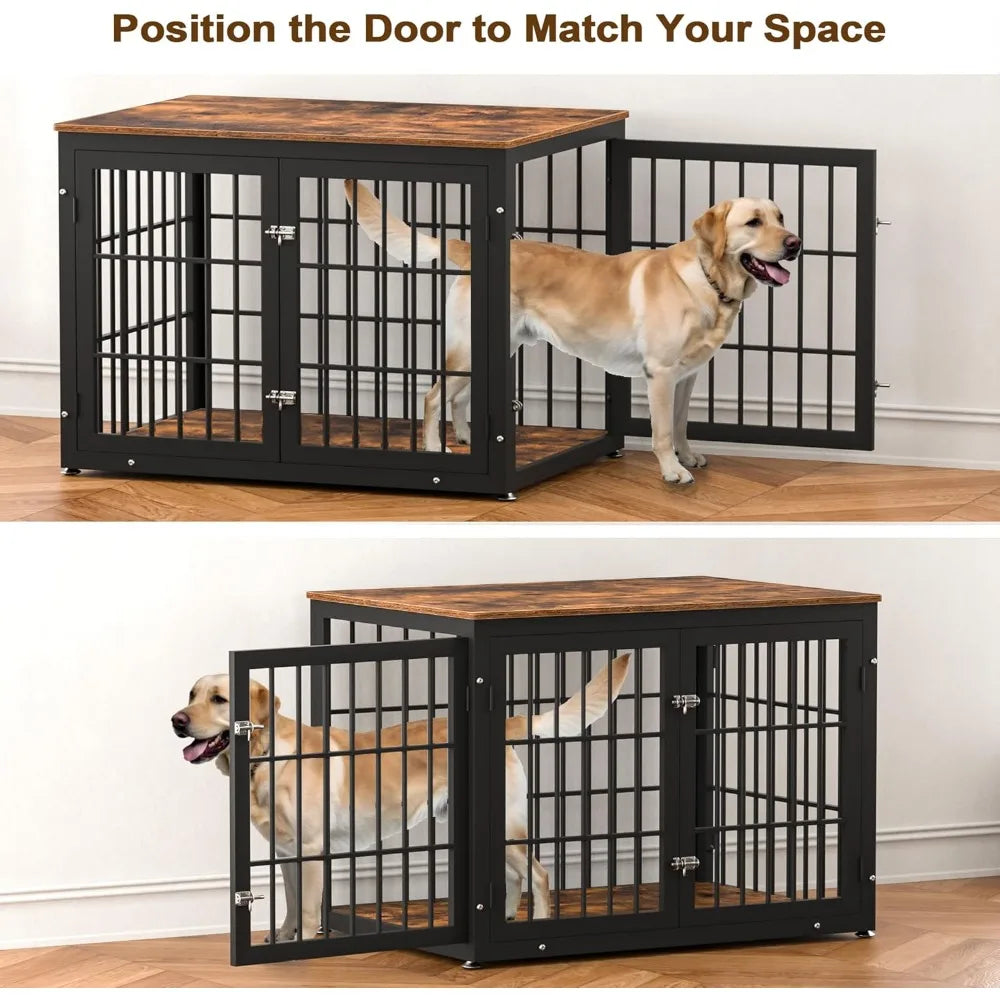 42 Inch Heavy Duty Dog Crate Furniture for Large Medium Dogs End Table