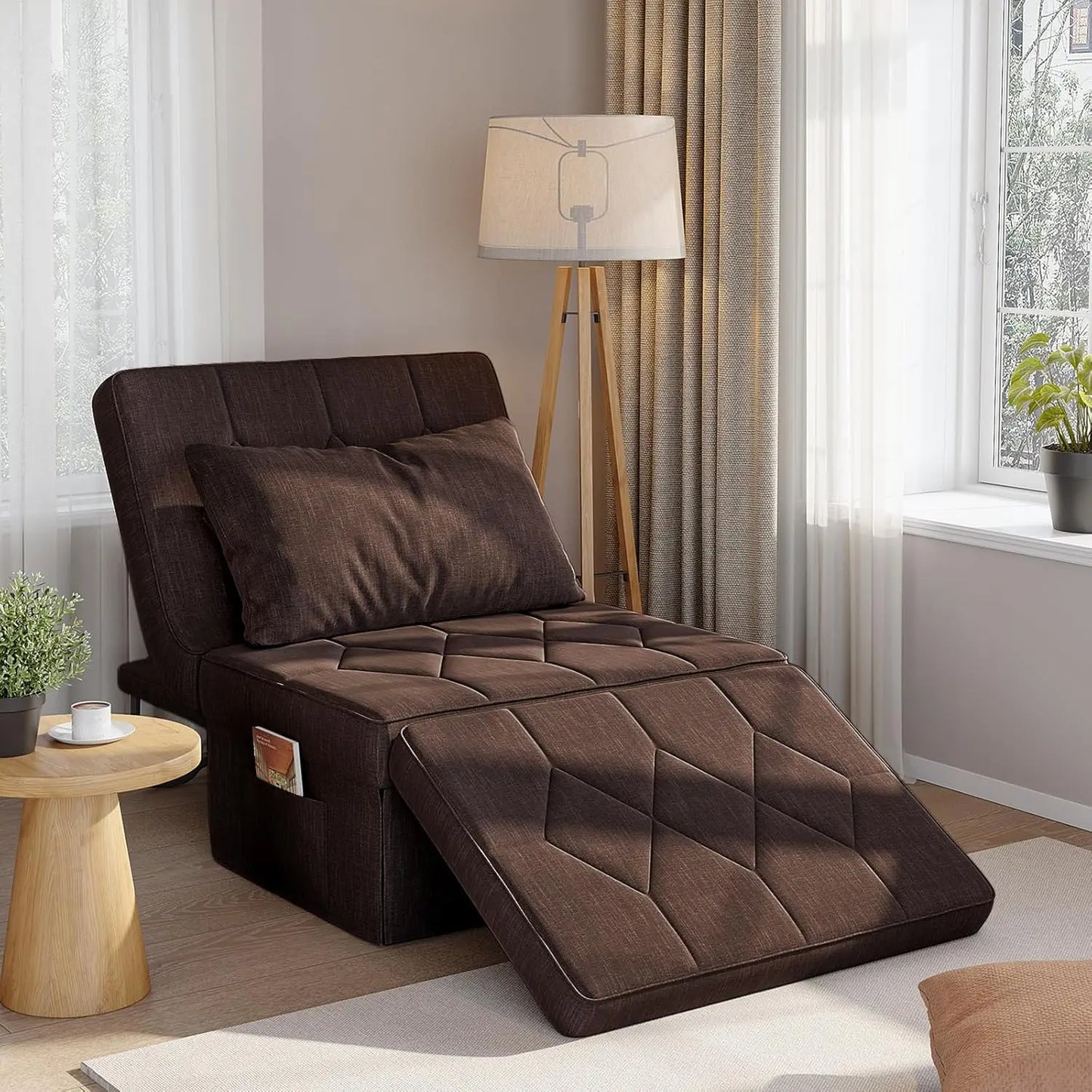 Ljustra 4-in-1 Convertible Sleeper Sofa Bed Adjustable Backrest