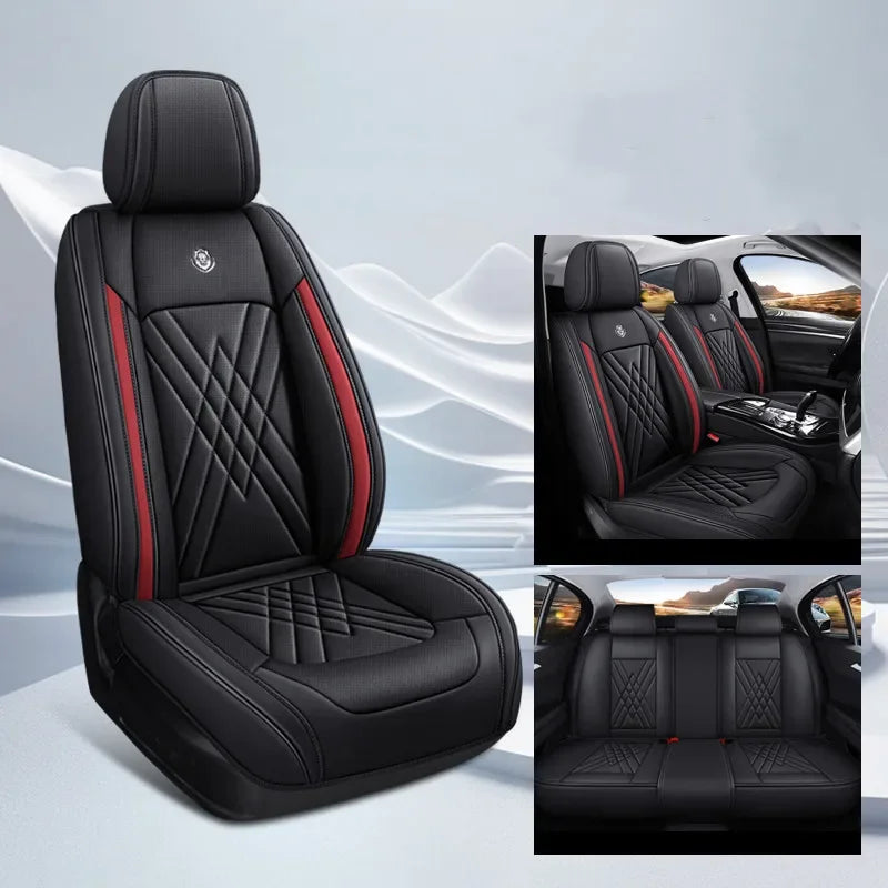 Universal 5-Seats PU Leather Car Seat Cover Full Set Waterproof for BMW