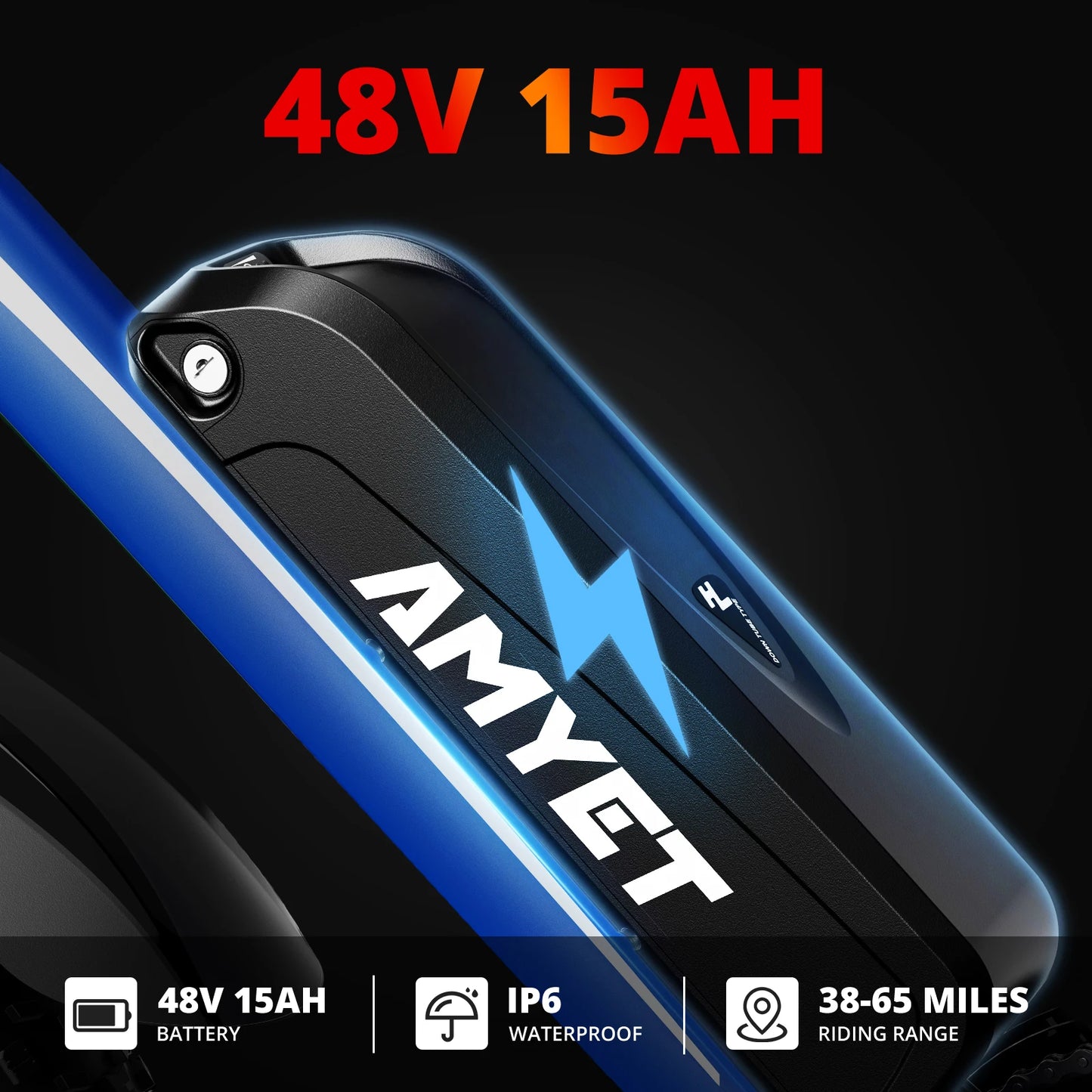 Ljustra AMYET EB26 Electric Bike 1500W 28mph Adult Mountain Bike