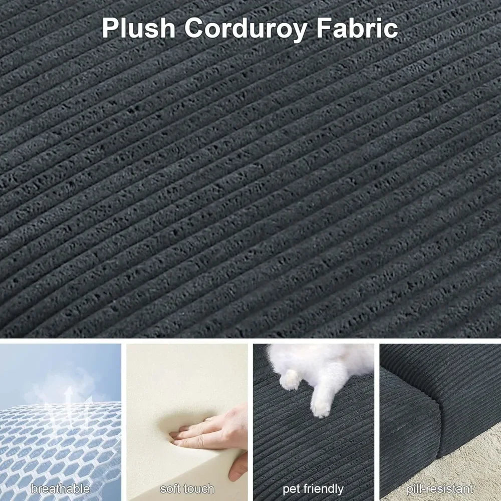 Ljustra 78 Oversized Double Chaise Lounge Couch Indoor Sectional Sofa