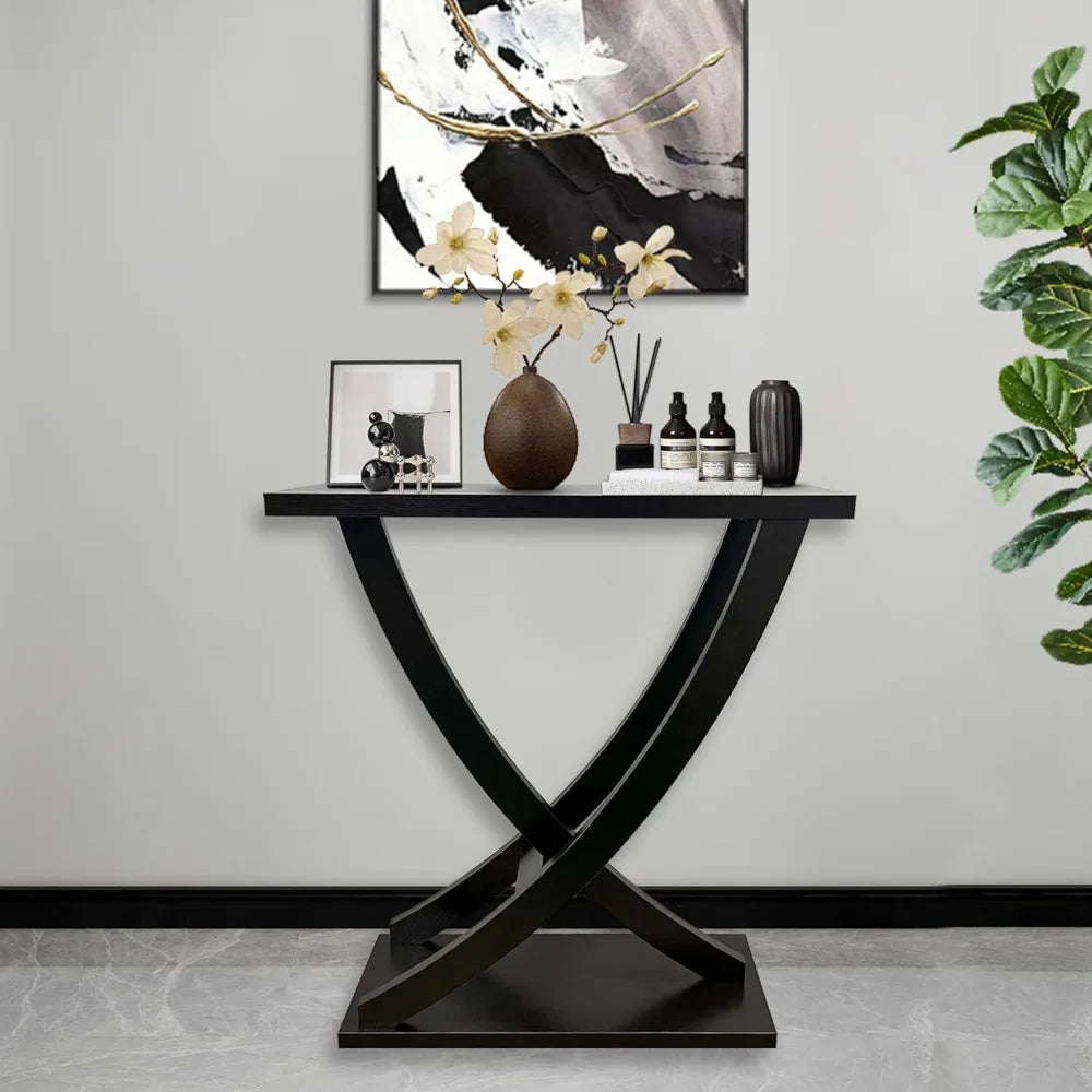 31 Inch Small Console Table Narrow Entryway Table Modern Design