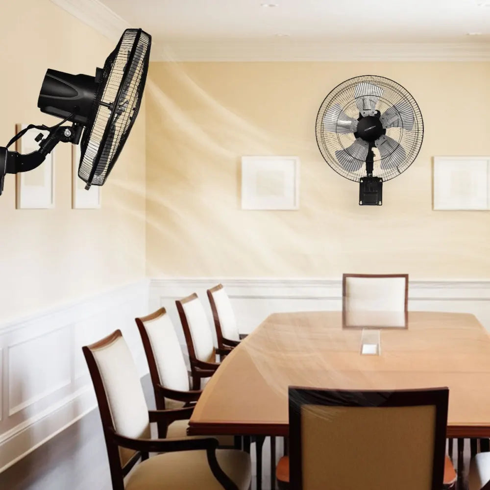 18 in 5 -Speed Wall Mount Fan Powerful Airflow Horizontal Oscillation Quiet Durable Indoor Outdoor Household Commercial Fan