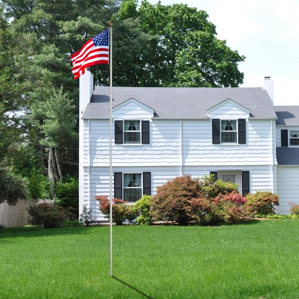 30FT Aluminum Flag Pole Kit with 5x3 US Flag for Outdoor Display
