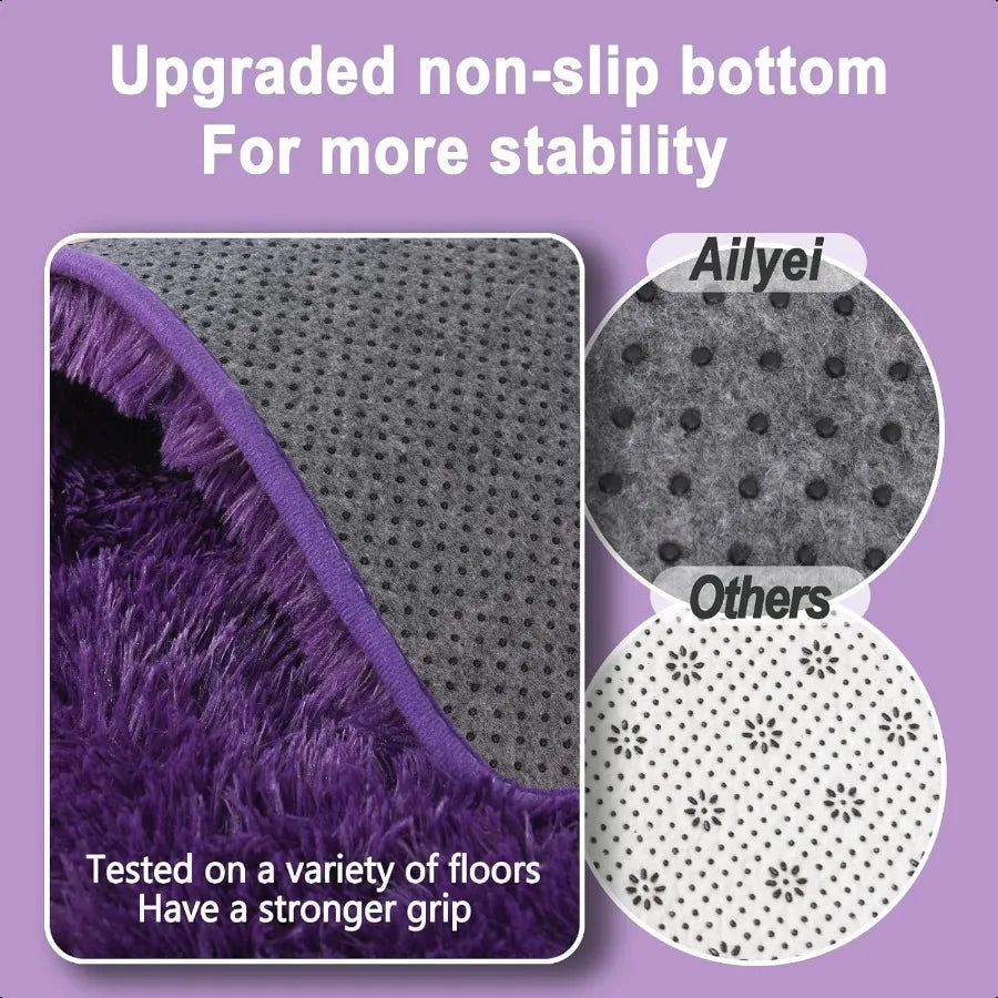 Soft Shag Rugs Bedroom 4x6 Fluffy Shaggy Living Room Carpet Modern Plush