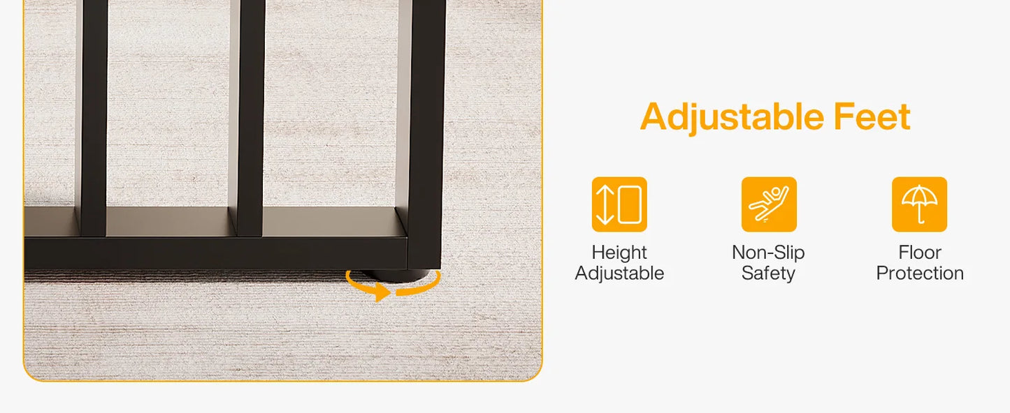 Ljustra 78 Inch Modern Office Desk Two Person Workstation Industrial Style