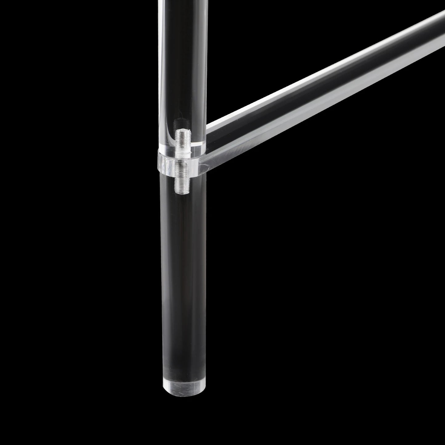 2-Tier Clear Acrylic Computer Desk Home Office Study Table Stylish Design