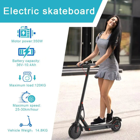 Foldable Waterproof Adult Electric E-Scooter 350W Smart 8.5Inch Tire