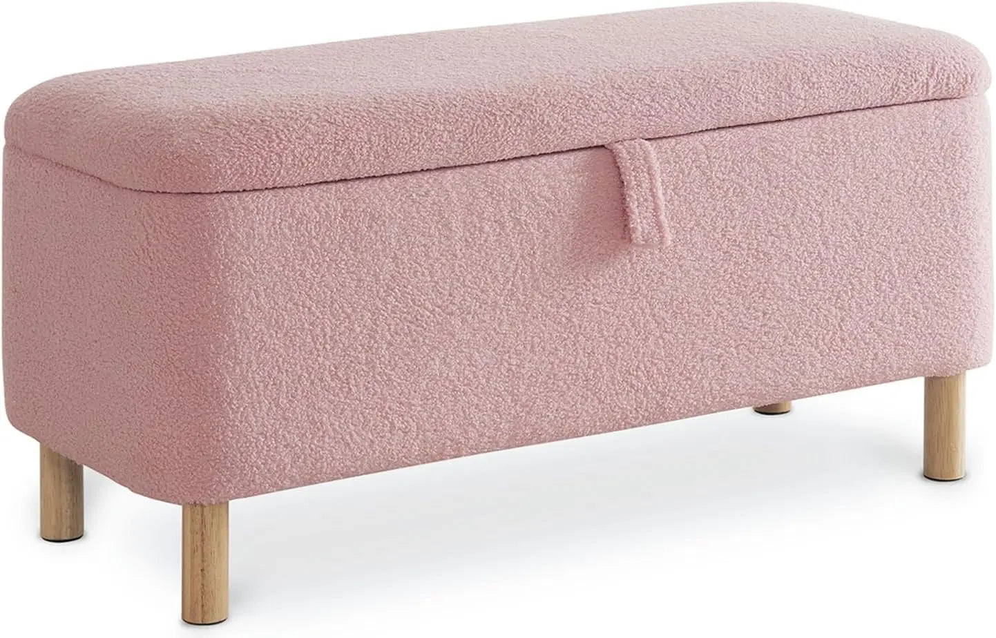 Boucle Storage Ottoman Bench for Bedroom Entryway Home Decor