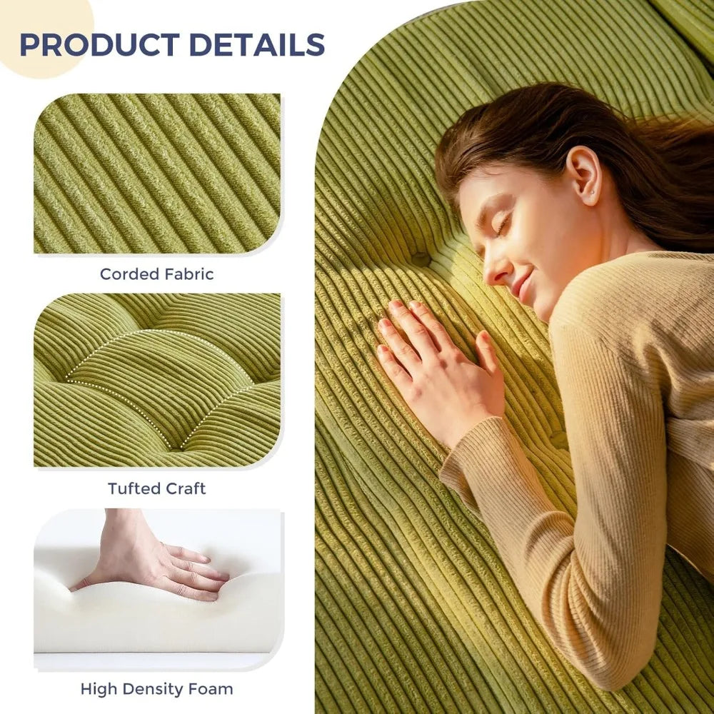 Ljustra Tri-Fold Mattress 6 Inch Folding Foam Bed Guest Floor Mattress