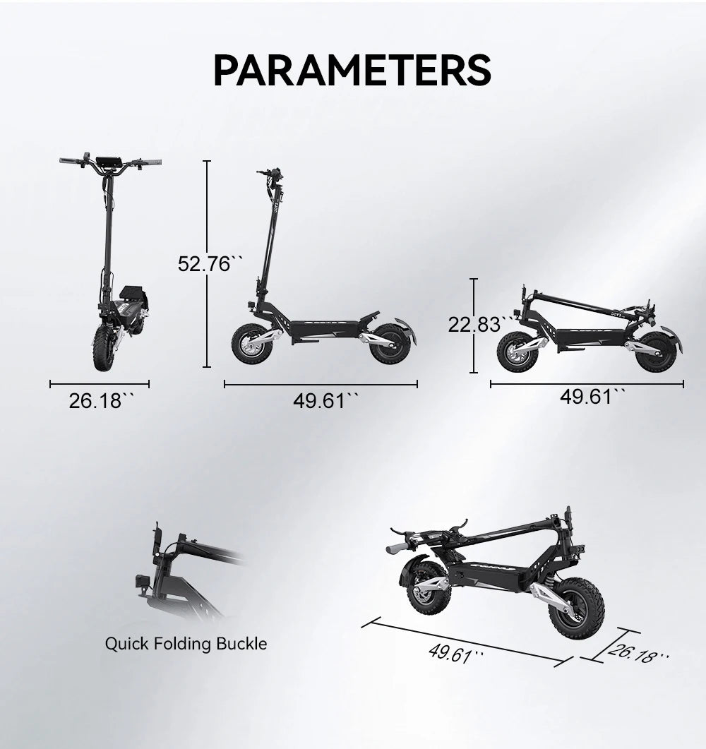 Ljustra Electric Scooter 31mph 900W Off-Road Adult E-Scooter