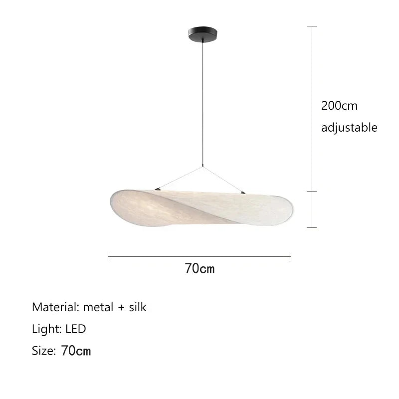 Modern LED Ceiling Chandelier Handmade Silk Pendant Light Home Decor
