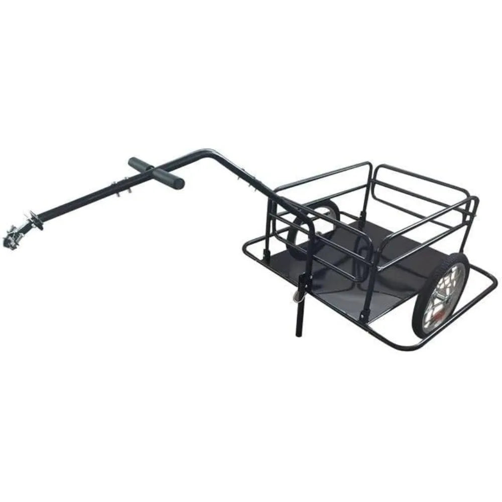 Foldable Bike Trailer Heavy-Duty Cargo Cart 70kg Capacity Universal Hitch