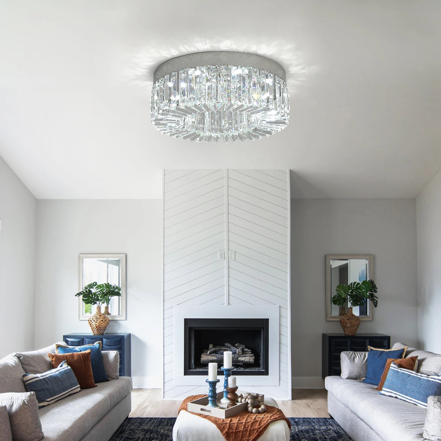 Luxury Crystal Ceiling Lamp Modern Chandelier Nordic Home Decor LED