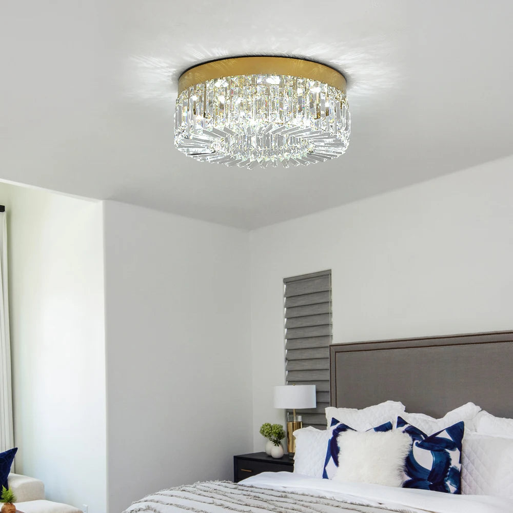 Luxury Crystal Ceiling Lamp Modern Chandelier Nordic Home Decor LED