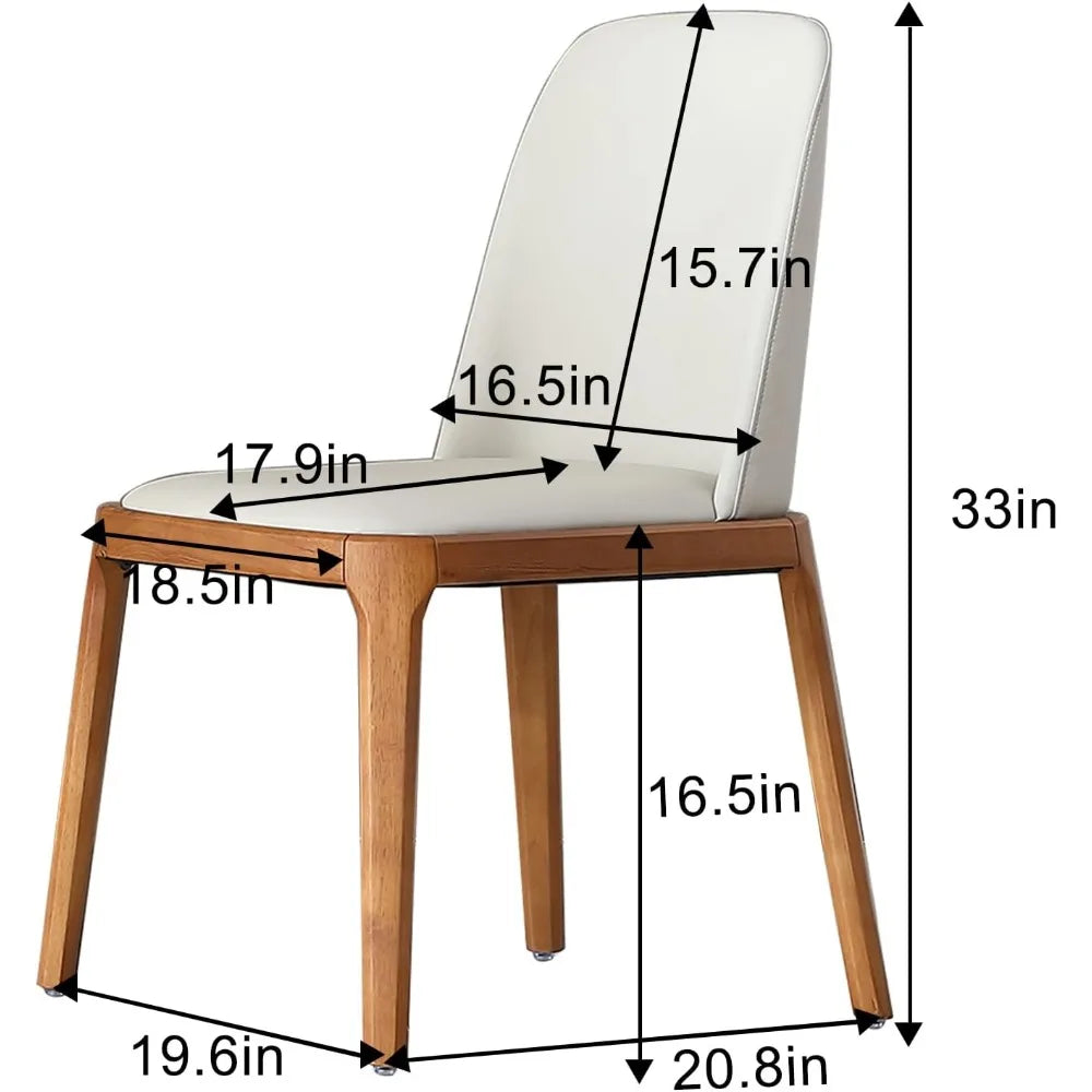 Modern Dining Chairs Set of 2 Upholstered Leisure Chairs Wood Legs