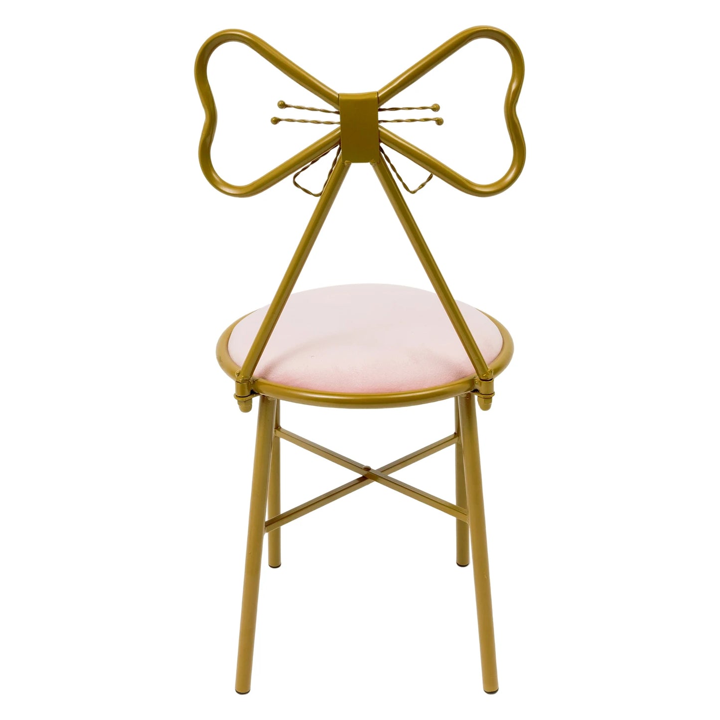 Butterfly Backrest Makeup Chair Modern Vanity Stool with Metal Frame