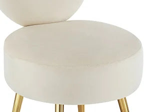 Armless Velvet Vanity Chair Modern Stool for Makeup Room Bedroom