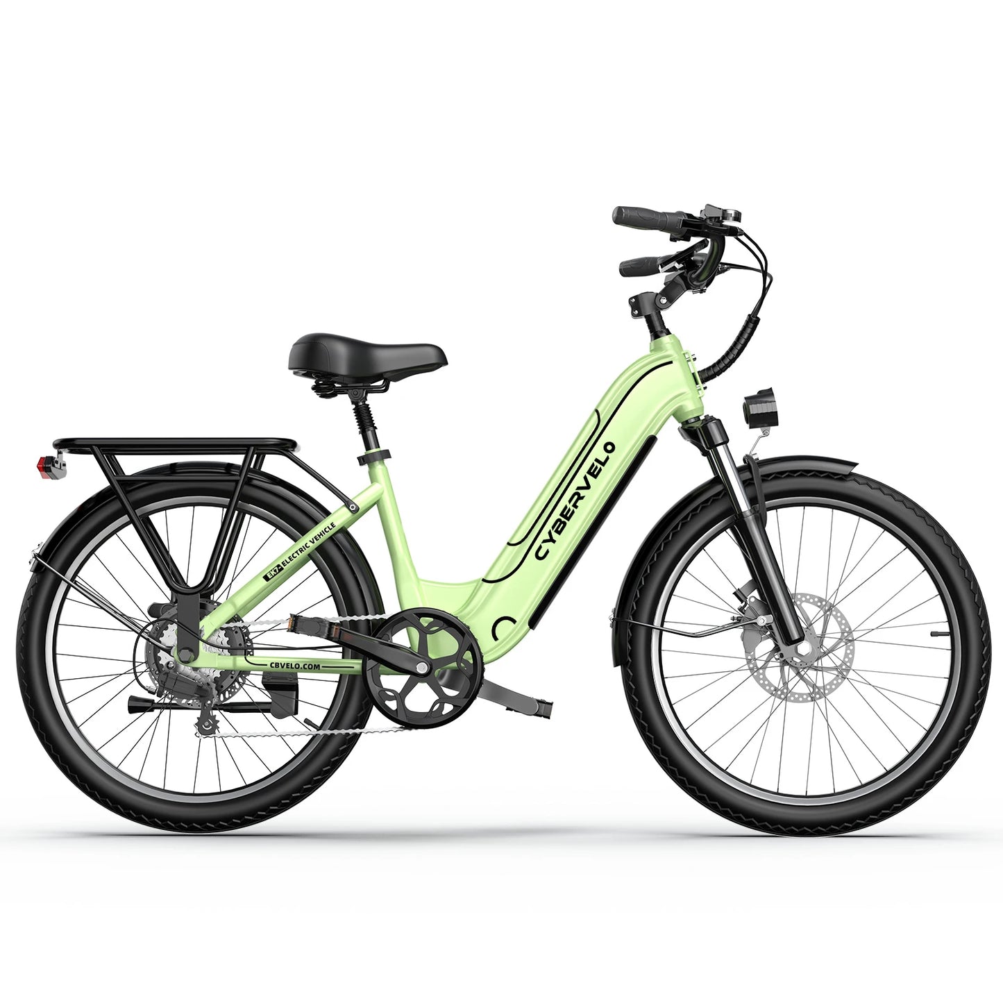 Ljustra 26 Inch Electric Bike 1000W Peak 80 Miles Removable Battery
