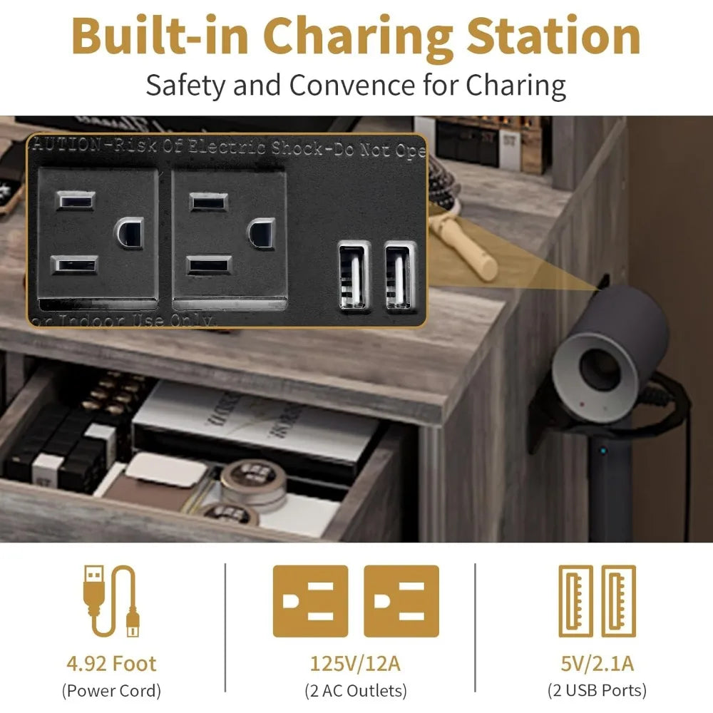 Small Vanity Desk Set Lighted Mirror Makeup Table Compact Storage