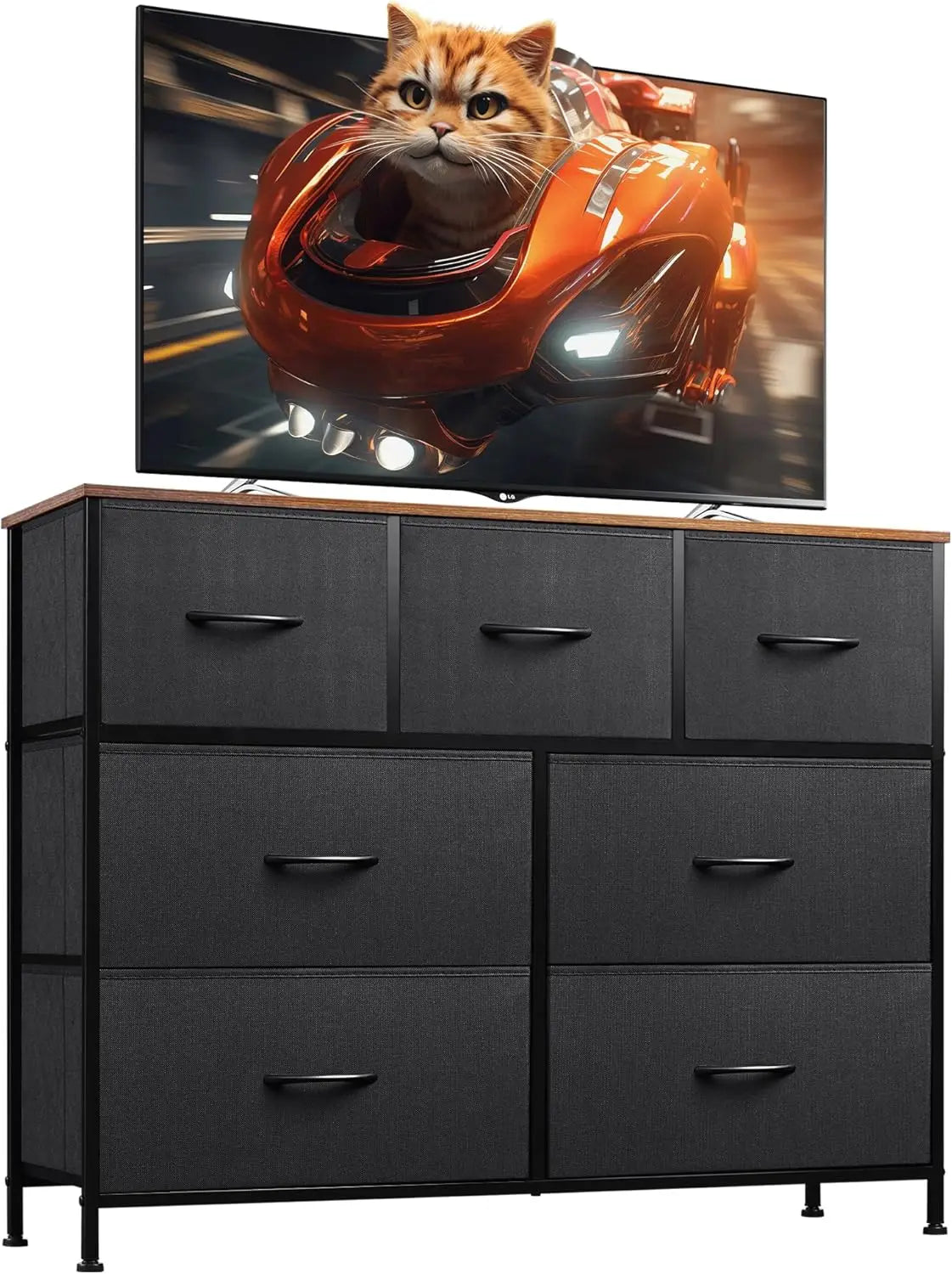 7 Drawer Dresser TV Stand Media Console Table for TVs up to 45 Inch