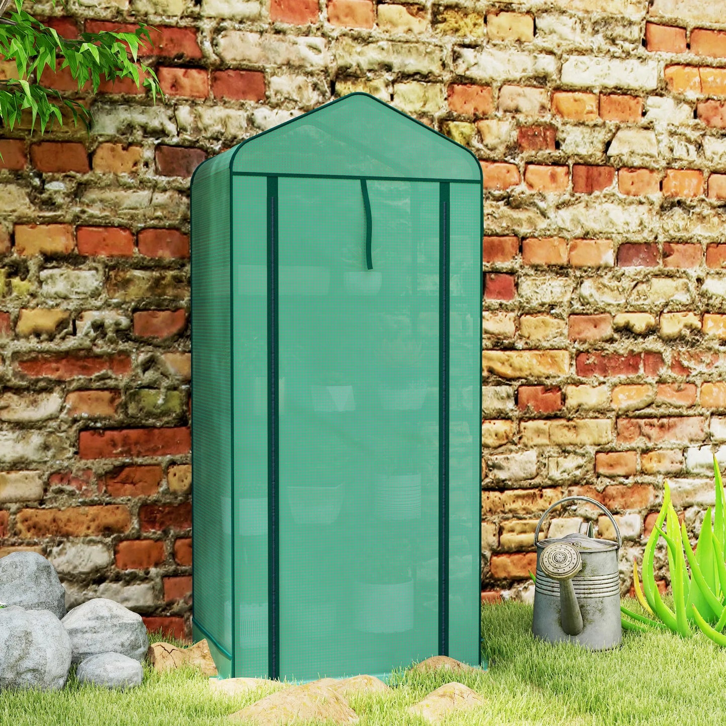 Portable Mini Greenhouse 4 Tier Plant Shelf Outdoor Garden Home