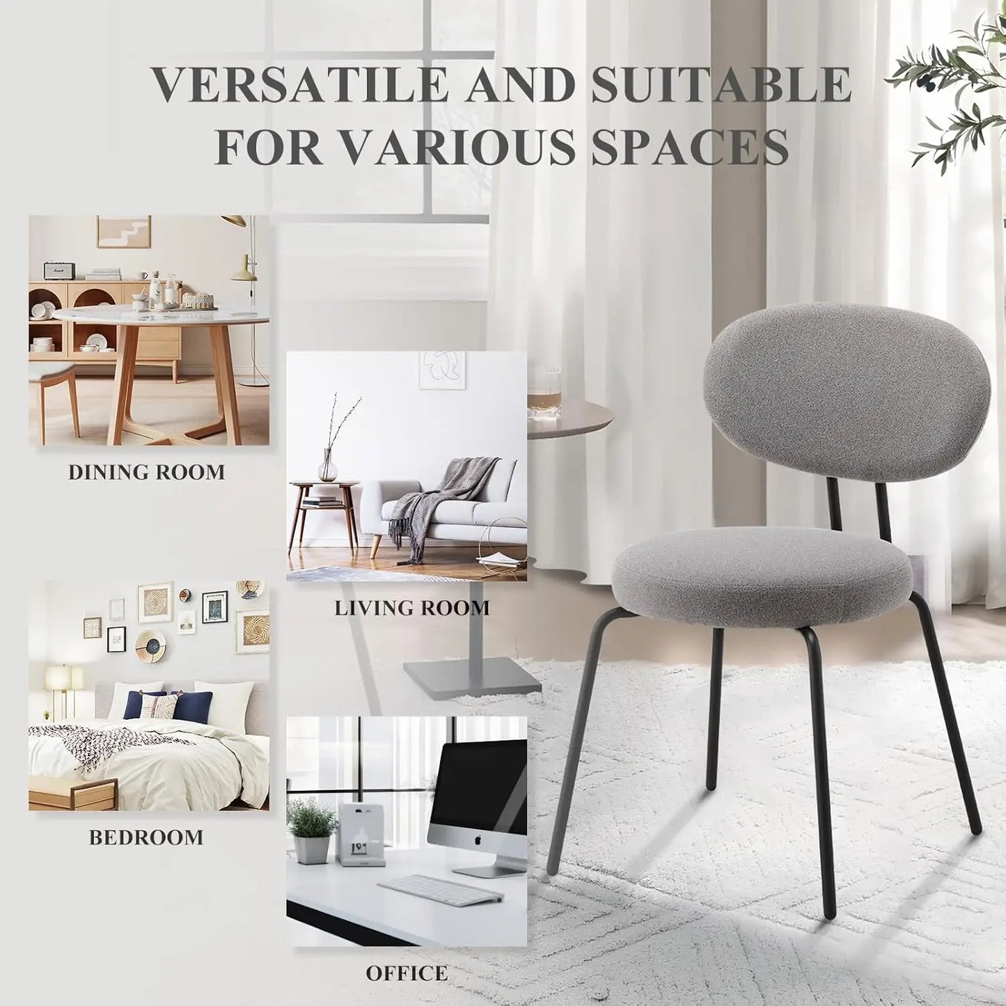 Modern Dining Chairs Set of 4 Upholstered Kitchen Dining Room Chairs