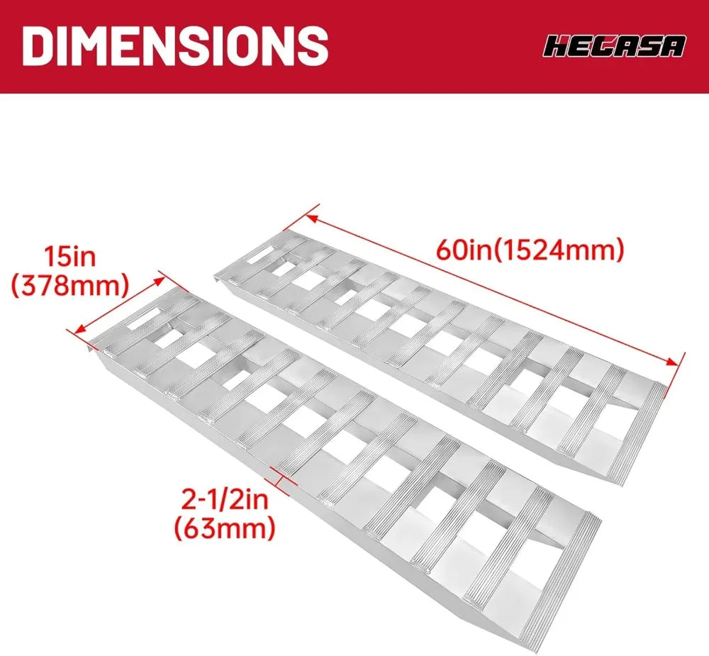 60 Inch Trailer Ramp 6800 LBS Universal Truck Bike Motorcycle Loading Ramps