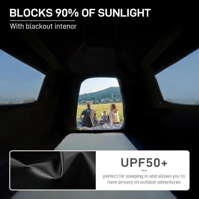 Ljustra 6 Person Blackout Camping Tent Instant Setup Waterproof Cabin