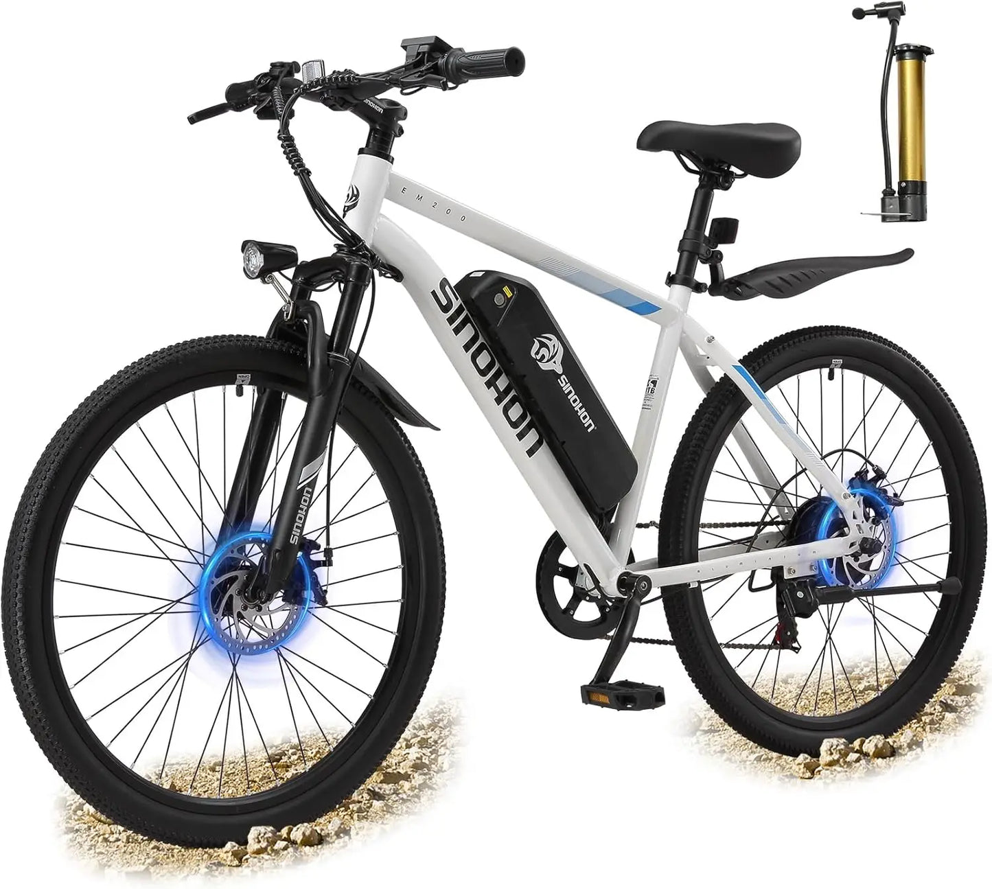 26" Electric Bike 500W Motor 375Wh Battery 20MPH 7-Speed Gears