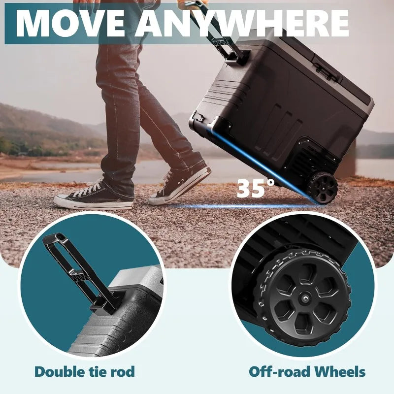 Portable 12 Volt Refrigerator 53QT Electric Cooler Freezer AC DC