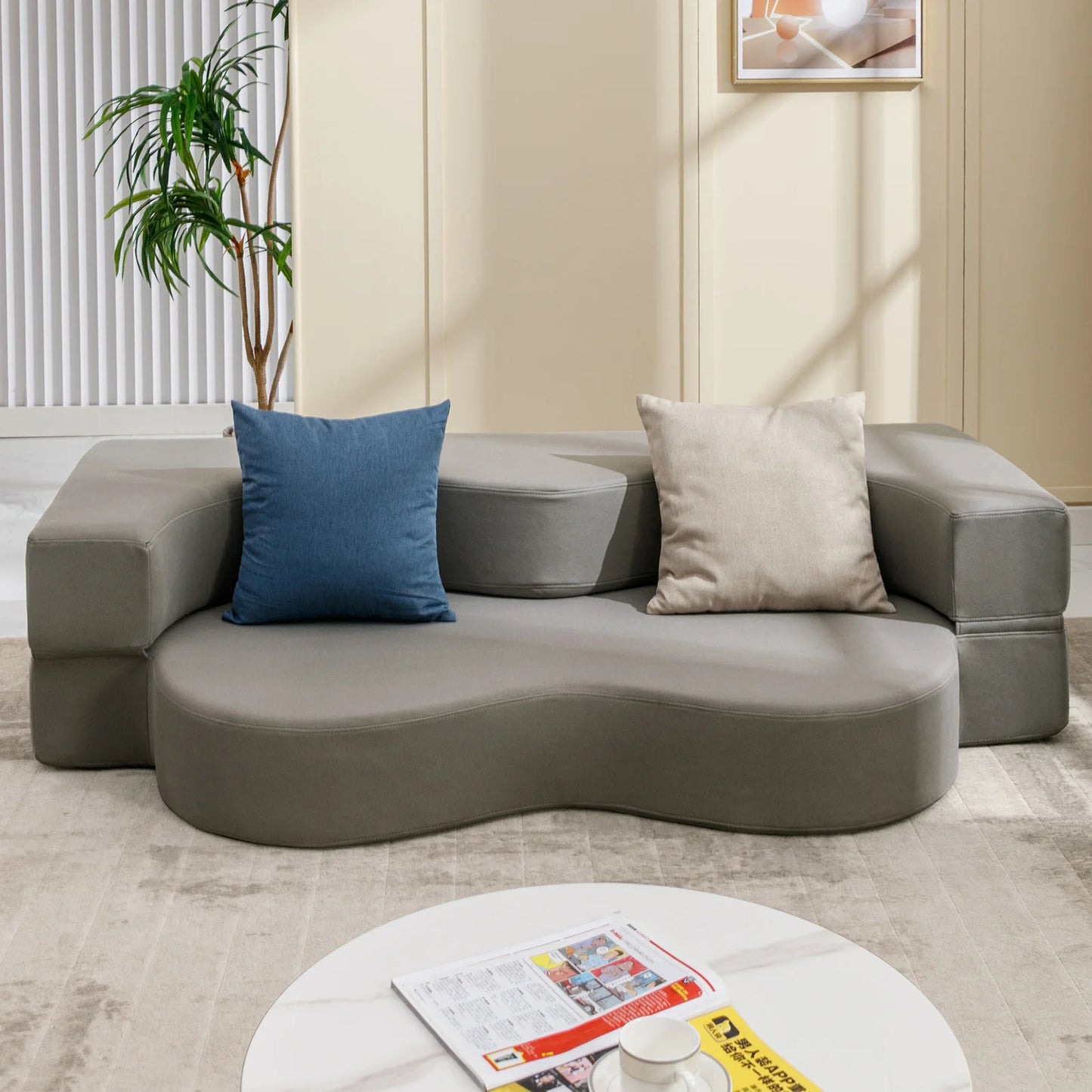 Ljustra Queen Size Folding Sofa Bed Futon Couch Memory Foam Sleeper