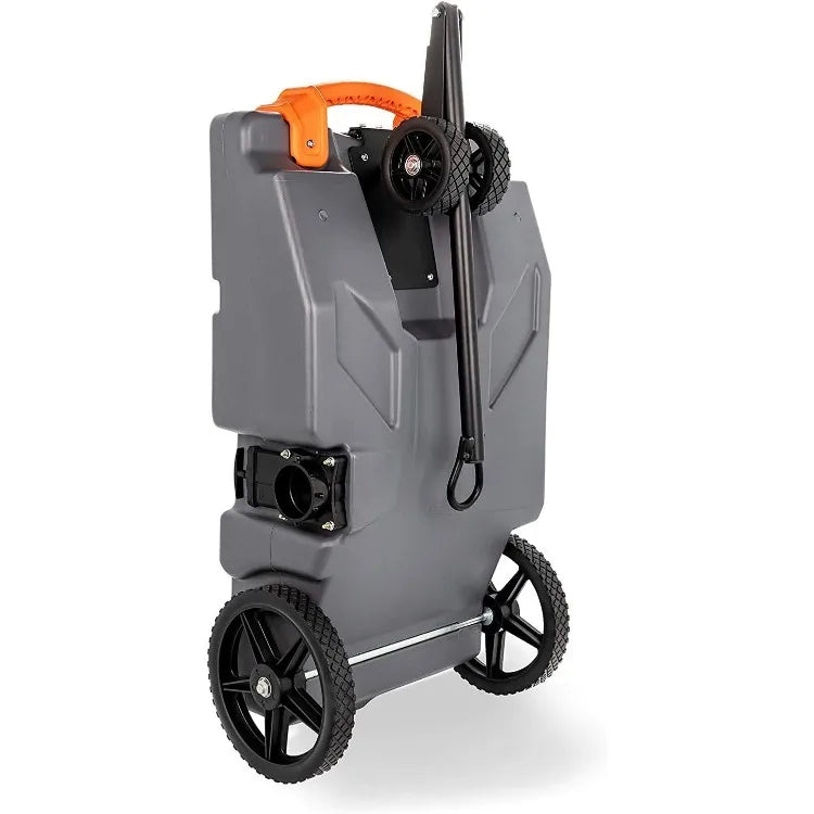 Rhino 36-Gallon Portable RV Tote Tank with Steerable Wheels and Valve