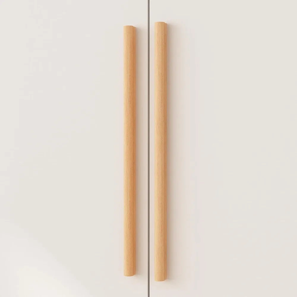 Armoire Wardrobe Closet 4 Doors 2 Hanging Rods White Wooden Storage