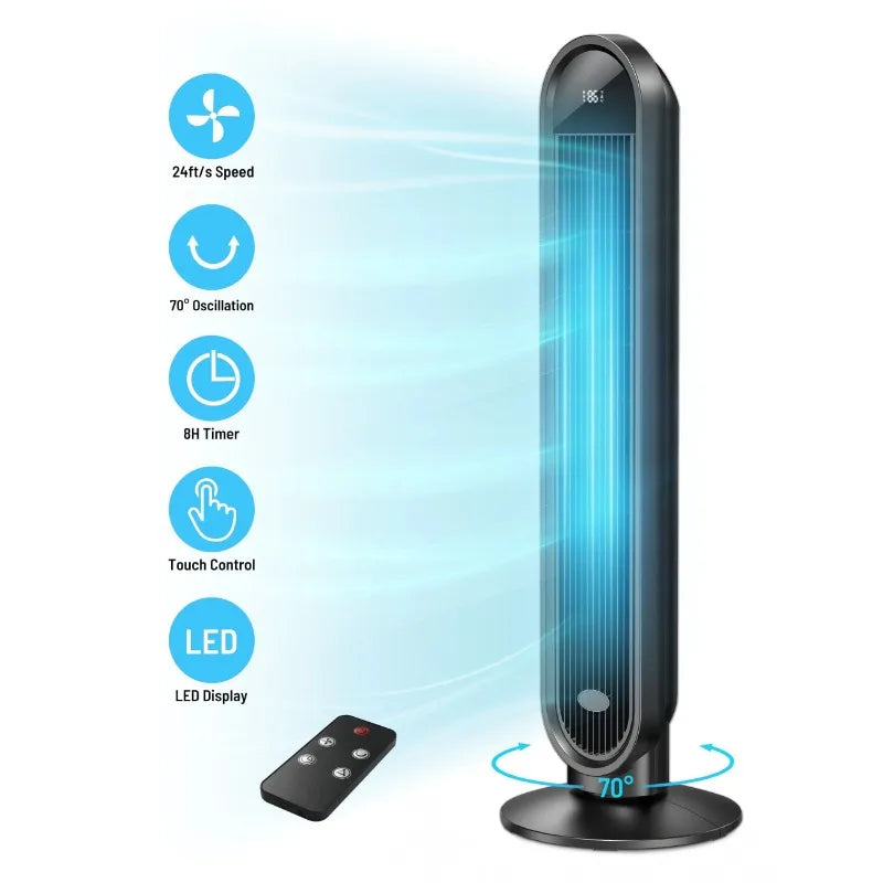 Ljustra Tower Fan for Home 36 inch Oscillating Remote Control Quiet Fan