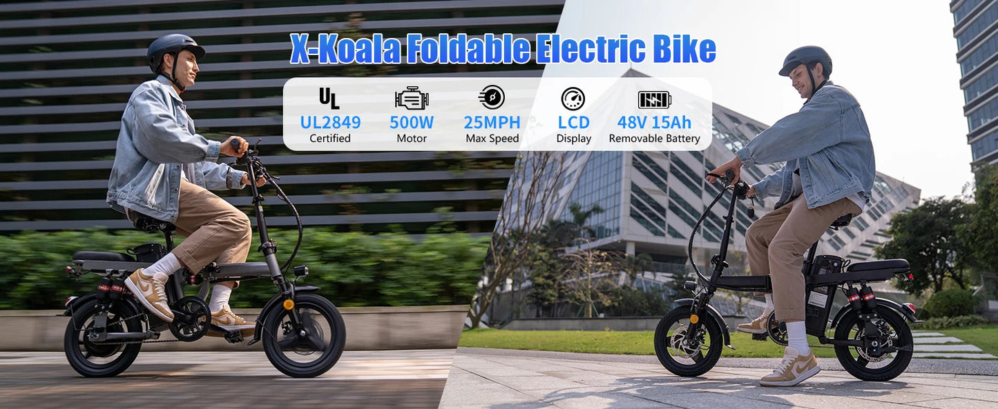 Electric Bike 48V 15AH 500W Brushless Motor 20MPH Commuting Ebike