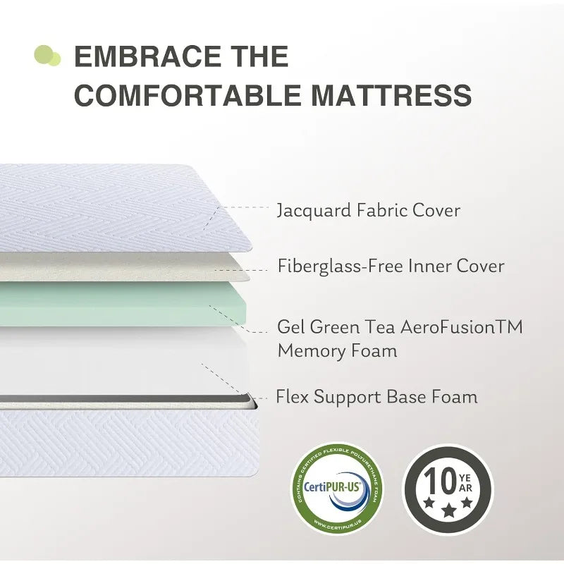 Ljustra Twin Mattress in a Box 6 Inch Memory Foam Medium Firm