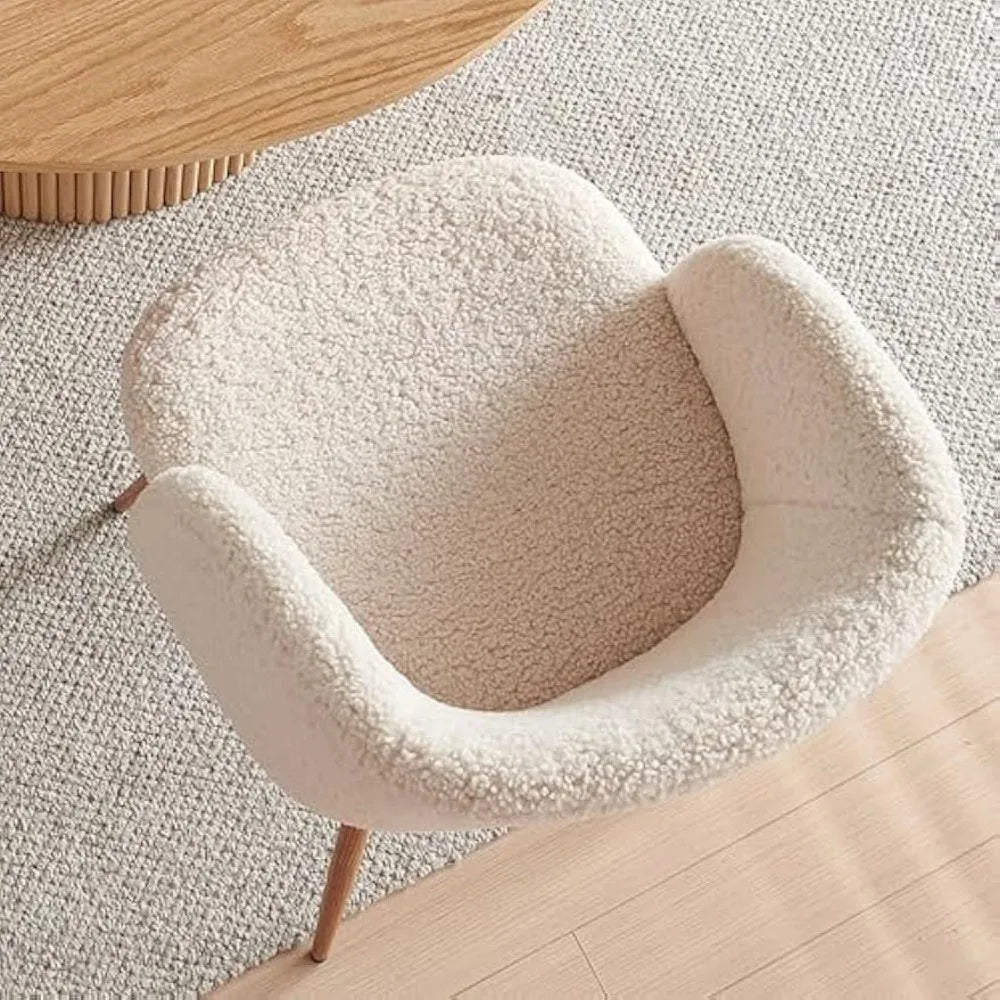 5-Piece Wooden Round Dining Room Table and Barrel Chairs Set for 4