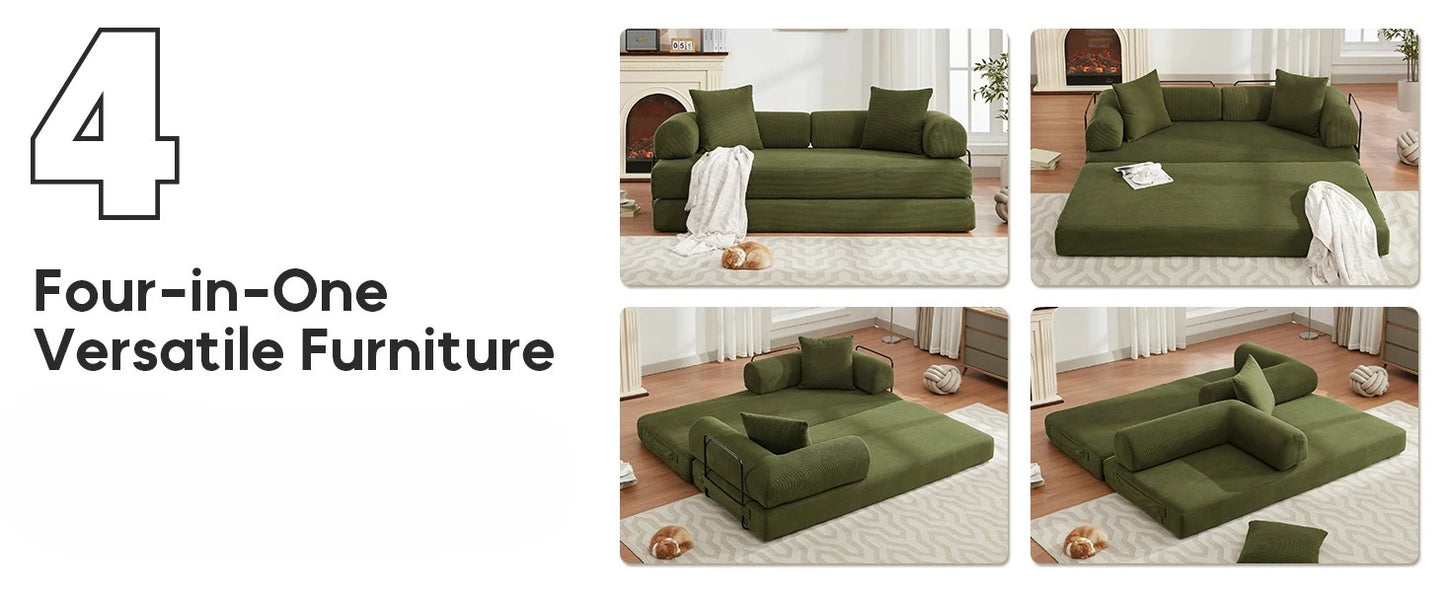 Ljustra Convertible Sleeper Sofa Bed Folding Couch Lounge Bed