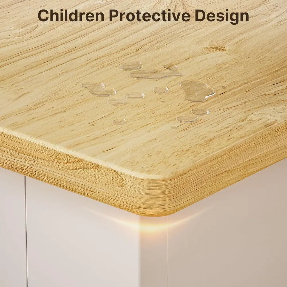 Ljustra Kitchen Island Cart Rolling Trolley with Drawer and Removable Tray