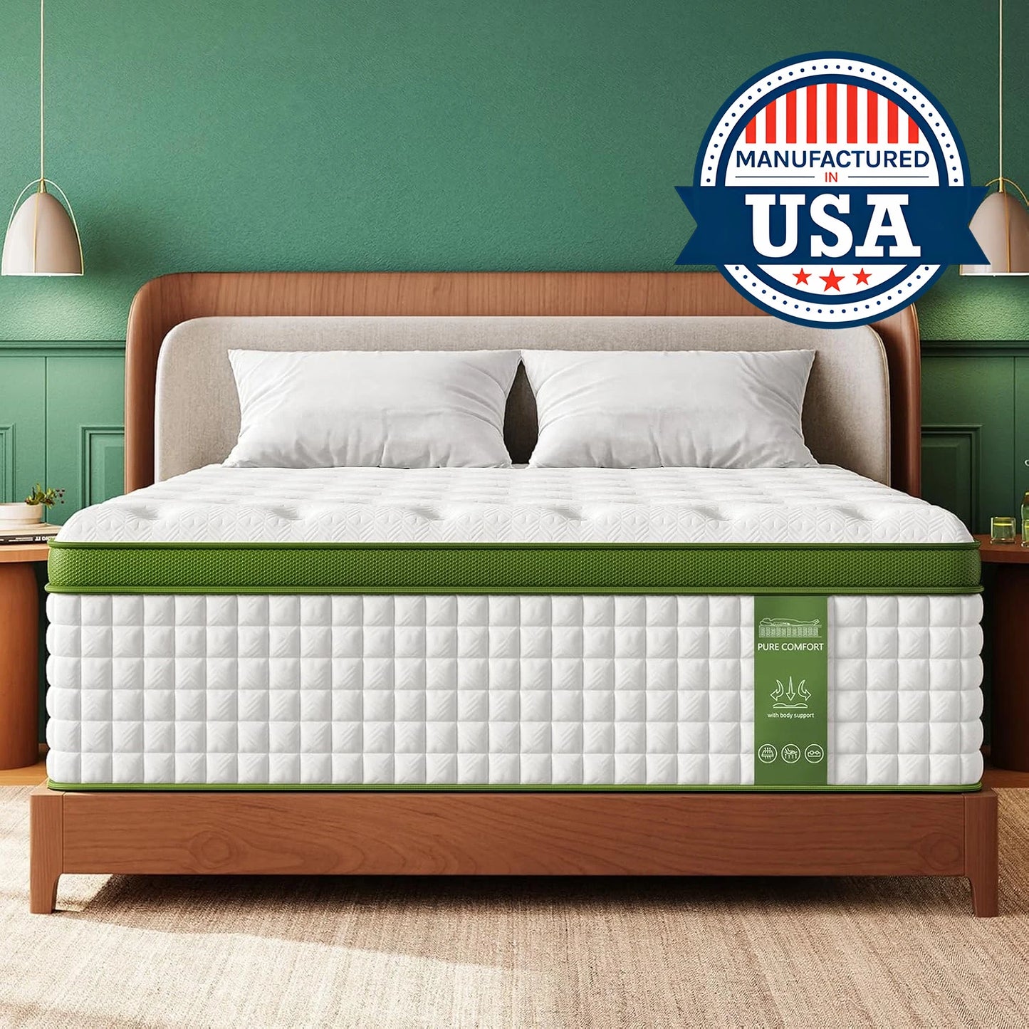 Ljustra Hybrid Mattress 12-14 Inch Full Queen King Gel Memory Foam
