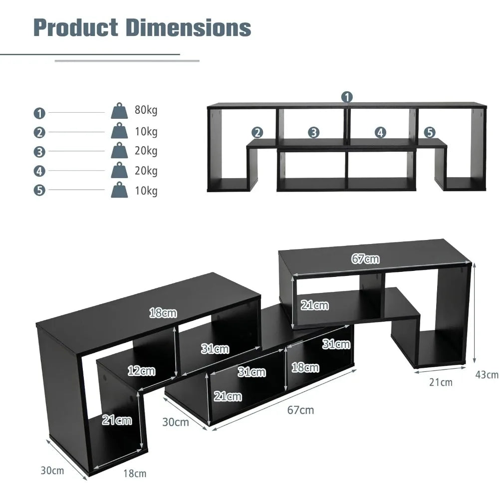 TV Stand for 65 Inch TVs Modern Media Center Free Combination Wooden