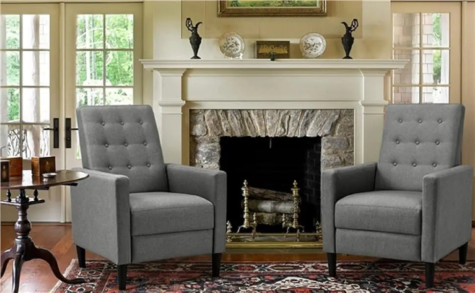 Adjustable Mid-Century Modern Recliner Chair with Thicker Seat Cushion