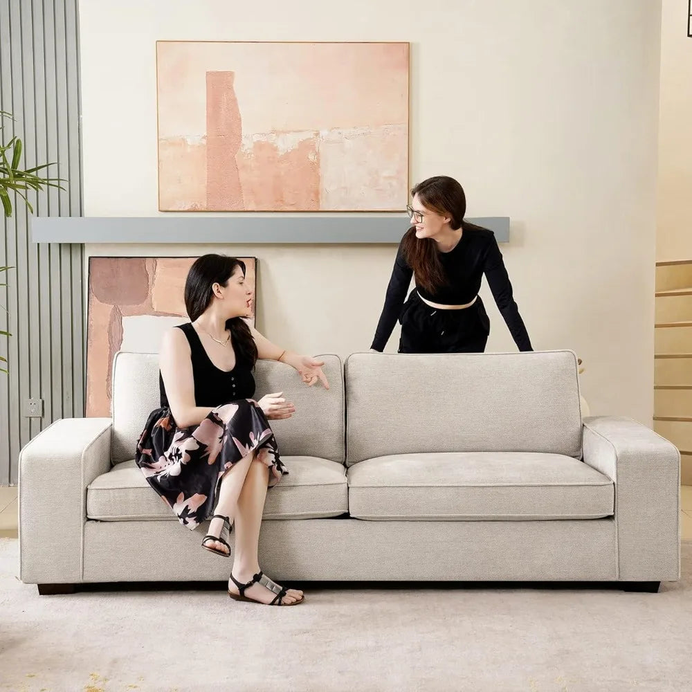 Ljustra Modern 71.2" Sofa Couch Loveseat Removable Cover Wide Armrest