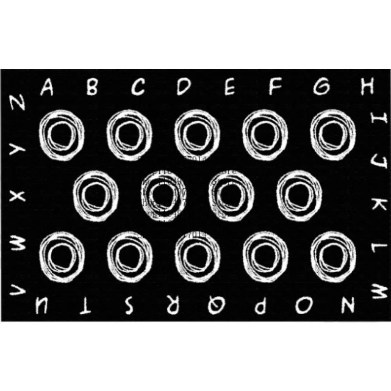 Round Abstract Classroom Carpet Kids Rug Soft Non-Slip Area Rug