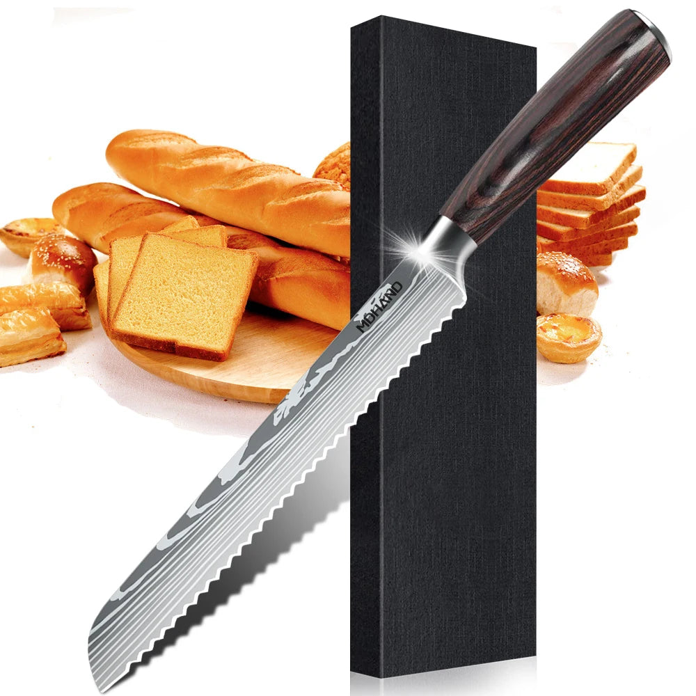 Chef Knife Set Japanese Damascus Steel Kitchen Knives Professional 1-10PCS